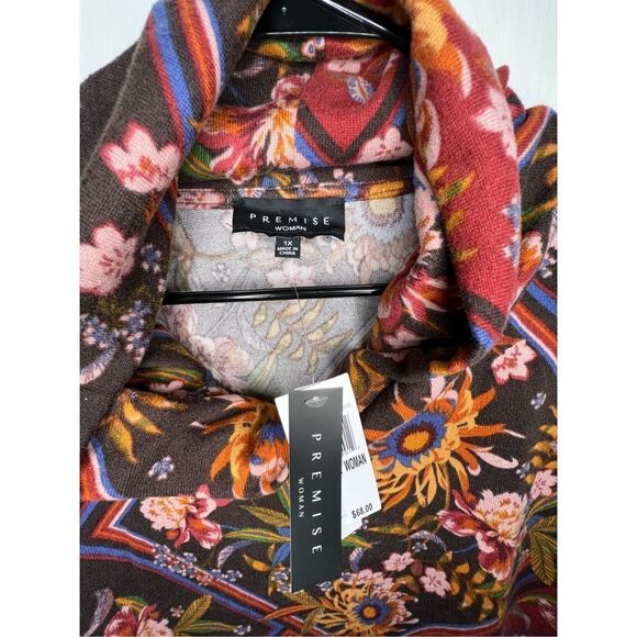 NWT Premise Floral Patterned Super Soft Flowy Sweater - Picture 3 of 5